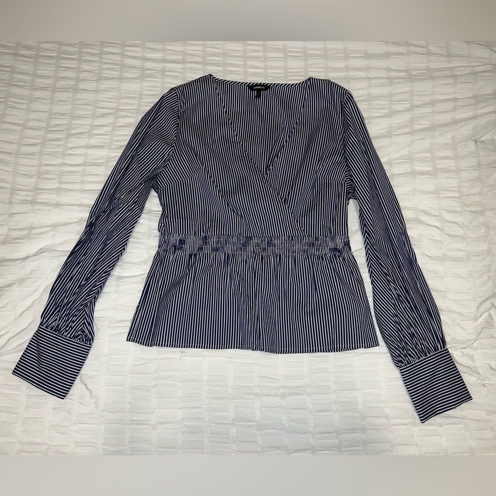 Striped v-neck blouse (worn once)